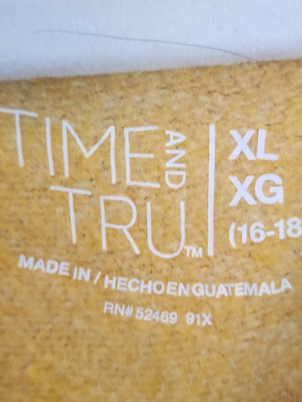 Time and Tru Mustard Womens Zip Up Sweatshirt XL Euc - Picture 2 of 3